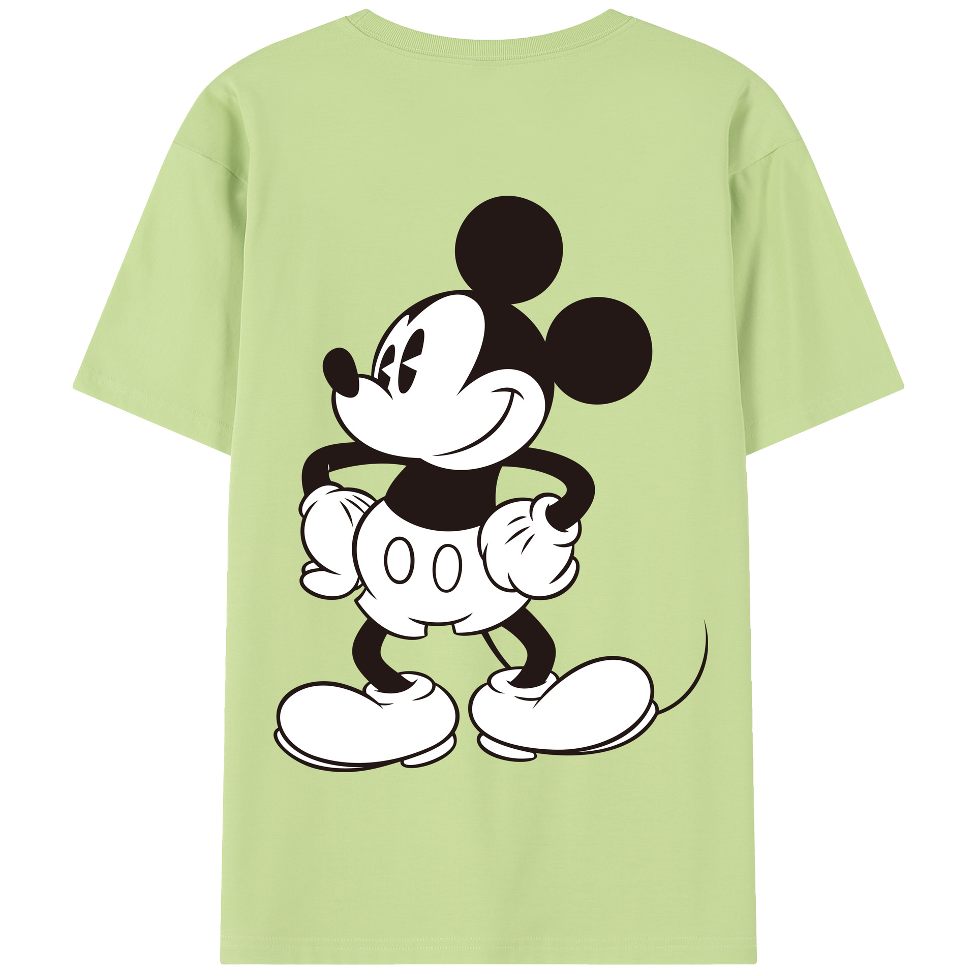 （画像用） ミッキーマウス Mickey Mouse 綿100％半袖Tシャツ（背面プリント）